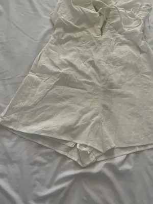 Lulus Soaking Up the Summertime White Tie-Back Skort Romper thumbnail 6