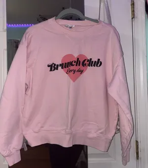 Brunch Club Wildfox Pink Sweater thumbnail 1