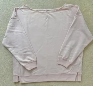 Hollister Off-The-Shoulder Sweatshirt Light Pink Oversized thumbnail 1