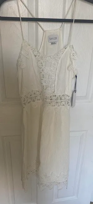 Saylor Crochet Lace Dress thumbnail 3