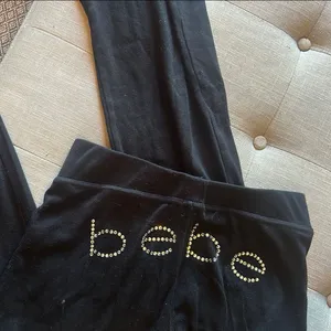 Bebe Vintage Black Denim Embellished Bum Size Small thumbnail 5