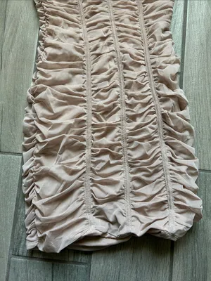 Zara Dusty Pink Ruched Mini Dress thumbnail 5
