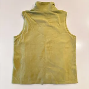 Lands End Lime Green Zip Up Fleece Vest Size Medium‎ thumbnail 7