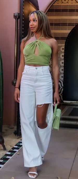 edikted cut out halter top  thumbnail 1