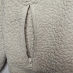 Skims fleece quarter zip cozy pull over white sweatshirt sz Large thumbnail 8