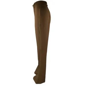 boa. Women's Brown Pintucked High Waisted Bootcut Flared Trousers Pants Size S thumbnail 2
