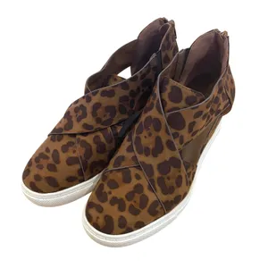Natural Reflections Leopard Print Slip On‎ Wedge Sneakers Women Size 7.5M thumbnail 3
