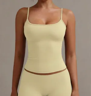 XLLAIS Sexy Backless Women Tank Top, Elastic Casual Spaghetti Strap Camisole Summer thumbnail 1