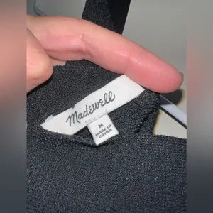 Madewell blouse black knit size medium stretch summer thumbnail 4