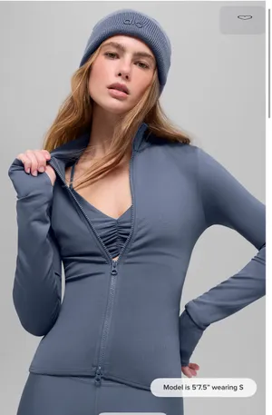 All Airlift Warm Radiant Full Zip Jacket in Bluestone thumbnail 1