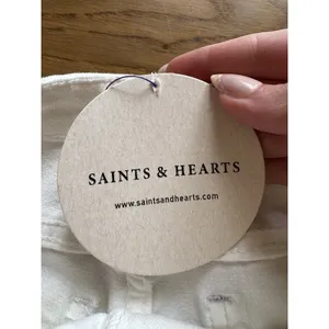Saints & Hearts Women Size Small White Flare Jeans Boho Y2K Bell Bottom Hippie thumbnail 10