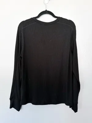 Madewell Ribbed Fitted Crewneck Long-Sleeve Top Size XXL thumbnail 10