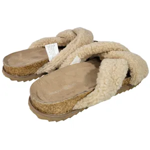 Treasure and Bond Sherpa Slide Sandals Cream Women Size 6‎ Comfort Cozy Warm thumbnail 8