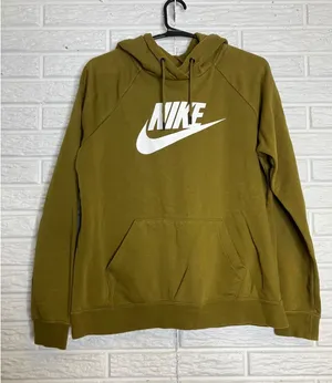 Nike Hoodie Women M Olive Green Excellent Sportswear Essential Fleece BV4126-368 thumbnail 1