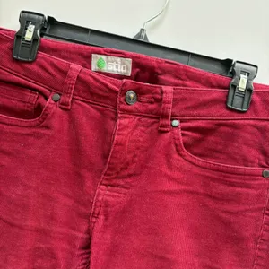 Stio Corduroy Pants‎ Womens 6S Burgundy Rivet Slim Leg Organic Cotton Stretch thumbnail 6
