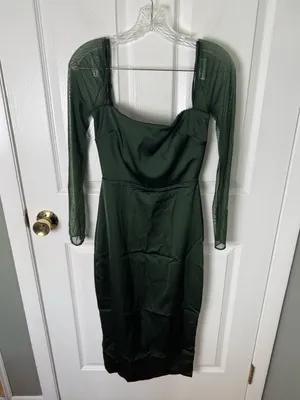 House of CB Ellica Emerald Green Midi Dress S thumbnail 2