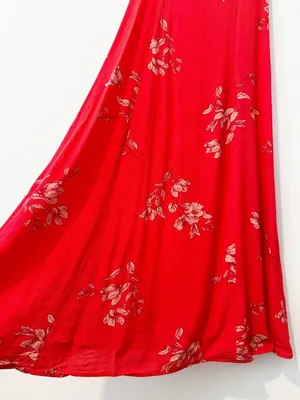 Dress Forum Floral Midi Slip Dress Size Medium Open Tie Back Vacation Boho Chic thumbnail 5