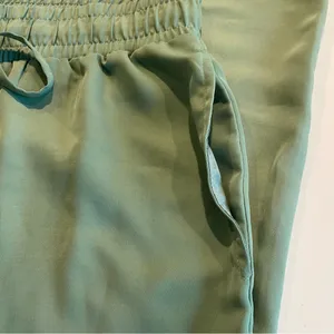 A New Day Jogger Pants Women’s Size Medium Green Lightweight Tapered Leg Pull On thumbnail 4