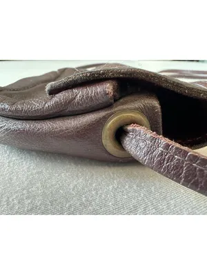 Vintage Brown Leather Mini Crossbody Purse Snap Closure Boho Small Bag thumbnail 11
