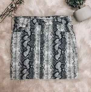 Snakeskin Skirt Black thumbnail 1