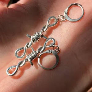 Handmade goth rock punk grunge style simple spike earrings🌙👼✨ thumbnail 2