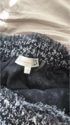 Love Shack Fancy Black Ruffle Mini Skirt thumbnail 2