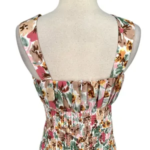 Runaway Acantha Floral Sweetheart Smocked Bodycon Mini Dress Size XL NWT thumbnail 8