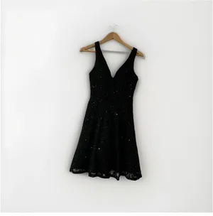City Triangles Y2K Black Fit & Flare Homecoming Dress V-Neck Cutout Strappy Size 5 thumbnail 7