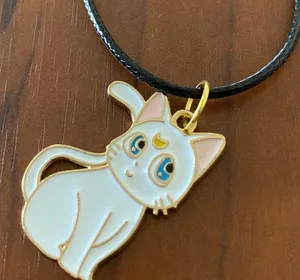 Handmade Necklace Cat Artemis Sailor Moon Anime thumbnail 1