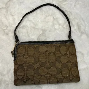 COACH Brown Signature Wristlet thumbnail 2