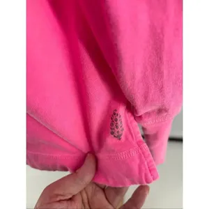 Free People FP Movement Oversized Tunic Medium Pink Long Sleeve V Neck thumbnail 5