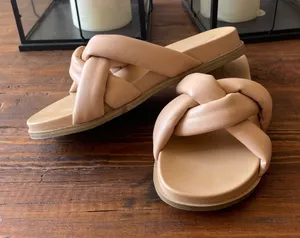 Universal Thread Braided Slide Sandals in Tan thumbnail 1