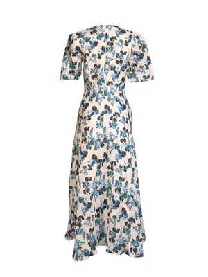 Tuckernuck Budding Bluebell Hadley Collared Floral Shirt Dress Medium thumbnail 5