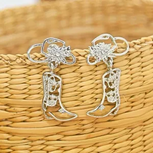 Kentucky Derby Cowgirl Boot Earrings thumbnail 2