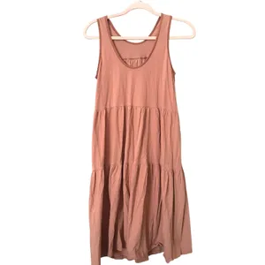 EVERLANE The‎ Weekend Tiered Tank Midi Dress Pink XS thumbnail 4
