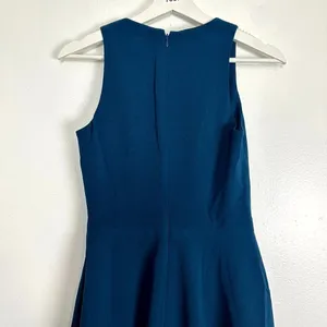 DRESS THE POPULATION Catalina Fit & Flare Cocktail Dress in Peacock Blue X-Small thumbnail 9