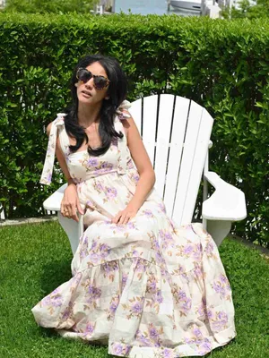 Zimmermann Rosa Striped Lilac Rose Picnic Dress Cotton Silk Maxi thumbnail 3