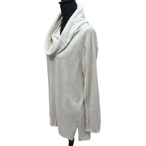 Barefoot Dreams CozyChic Ultra Lite Coastal Cowl Neck Tunic Sand Dune Size‎ M thumbnail 3