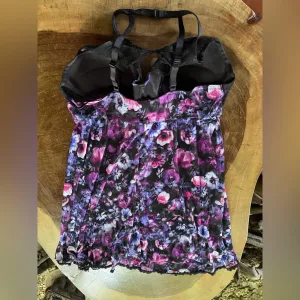 Y2K Secret Treasures Floral Layering Lace Halter Nightgown Baby Doll Body Cami L thumbnail 2