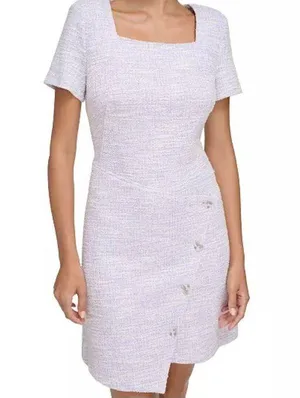 Calvin Klein Lavender Classy Tweed Dress thumbnail 10