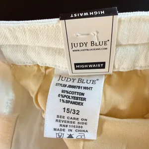 Judy Blue Wide Leg Jeans Size 15/32 White NWT Braided High Waist JB88781 WHT thumbnail 5