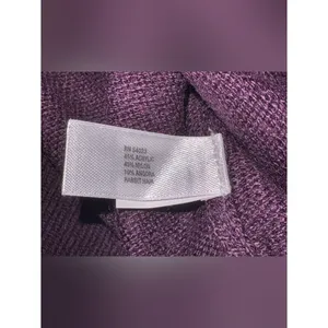 Gap Luxe Purple Crewneck Sweater w/ Button Detail thumbnail 6