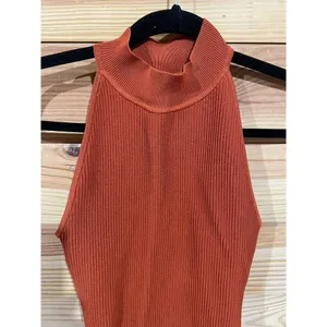 Aritzia Babaton Sculpt Knit Halter Mini Dress XS Flambeau Red Orange Bodycon thumbnail 7