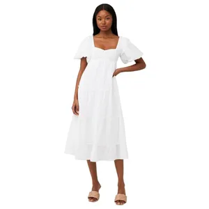 Show Me Your Mumu Odette Midi Dress in White Small Womens Long Cotton thumbnail 10