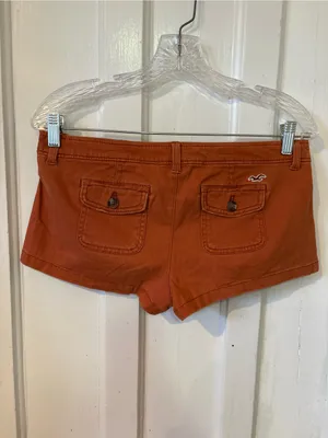 Hollister Women's Burnt Orange Denim Short Shorts thumbnail 3