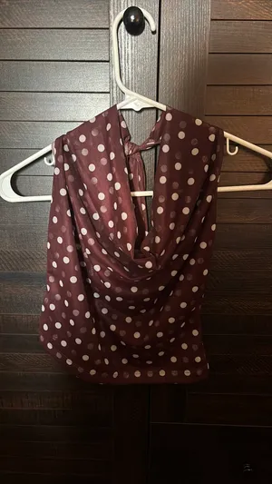 Polka dot going out top Brown thumbnail 2