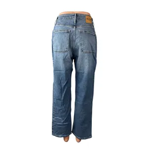 Hollister Curvy Ultra High Rise Dad Women's Blue Straight Denim Jeans Size 27x29 thumbnail 4
