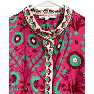 Celina‎ Moon Rose Abstract Block Print Long Sleeve Dress Women's Size Small thumbnail 3