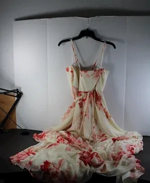 Lulus Elegantly Inclined Cream and Coral Floral Print Wrap Maxi Dress thumbnail 4
