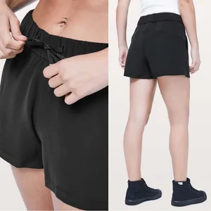 Lululemon • On The Fly Short *Woven *2.5" black drawstring pull-on travel thumbnail 8